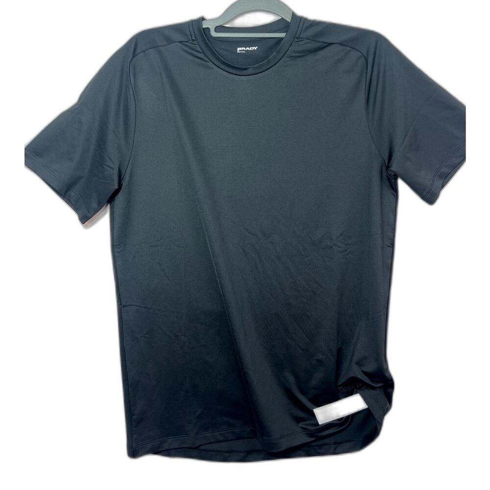 Tom Brady Brand Shirt Mens Small Black Athletic Workout Tee Embroidered Logo NWT